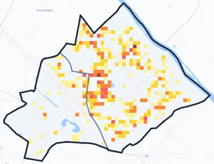 Carte des commerces de Évry-Courcouronnes