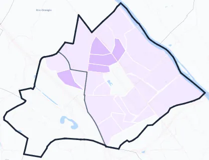 Carte de densité de population étudiante de Évry-Courcouronnes