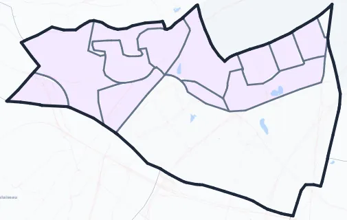 Carte de densité de population étudiante de Massy