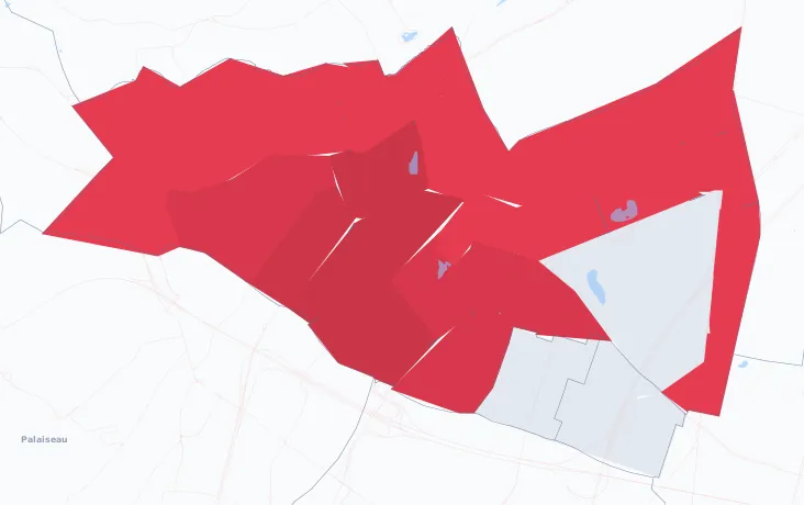 Carte de la valeur locative de référence de Massy