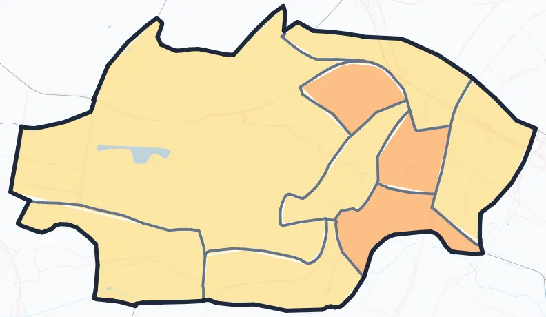 Carte de densité de population de Palaiseau