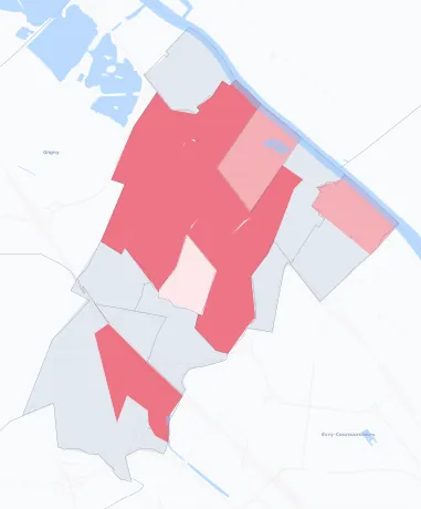 Carte de la valeur locative de référence de Ris-Orangis