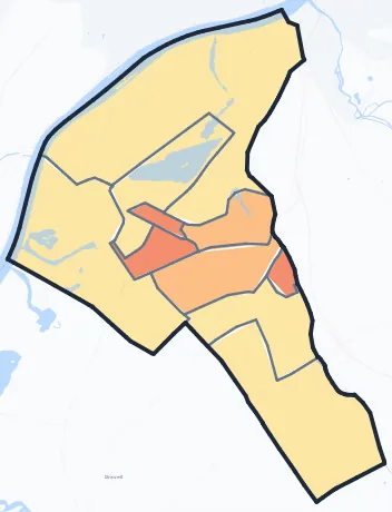 Carte de densité de population de Vigneux-sur-Seine