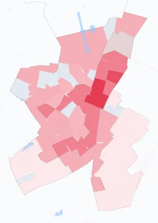 Carte de la valeur locative de référence de Antony