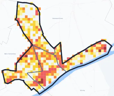 Carte des commerces de Asnières-sur-Seine