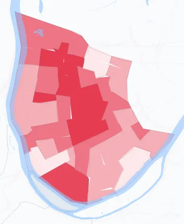 Carte de la valeur locative de référence de Boulogne-Billancourt