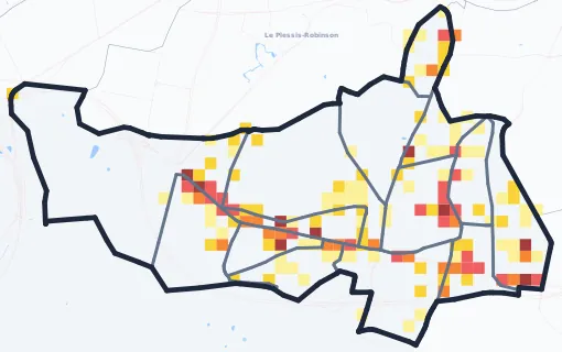 Carte des commerces de Châtenay-Malabry