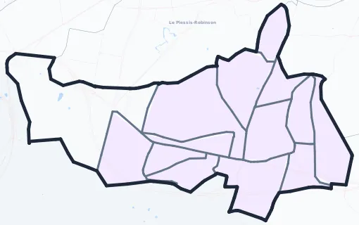 Carte de densité de population étudiante de Châtenay-Malabry