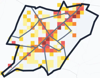 Carte des commerces de Châtillon