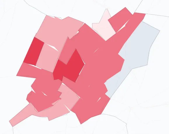 Carte de la valeur locative de référence de Châtillon