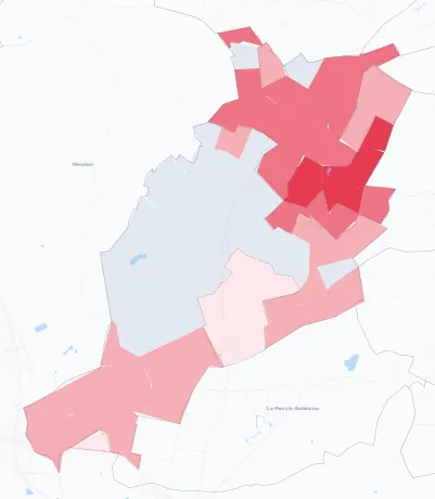 Carte de la valeur locative de référence de Clamart