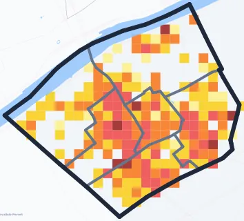 Carte des commerces de Clichy