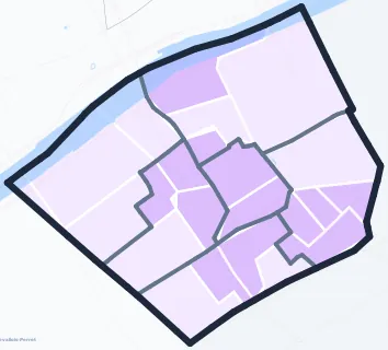 Carte de densité de population étudiante de Clichy