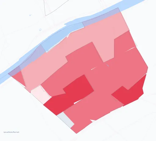Carte de la valeur locative de référence de Clichy