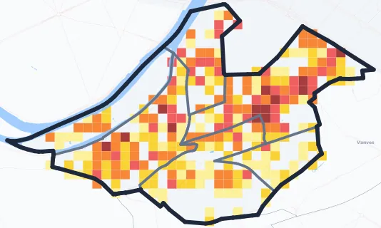 Carte des commerces de Issy-les-Moulineaux