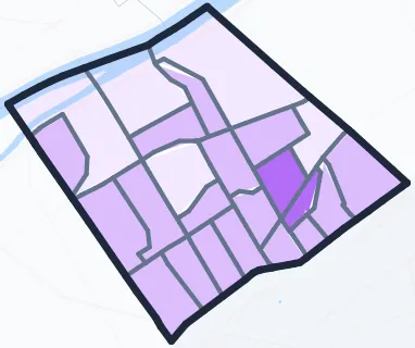 Carte de densité de population étudiante de Levallois-Perret