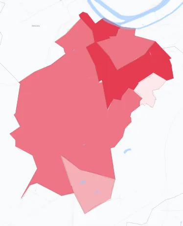 Carte de la valeur locative de référence de Meudon