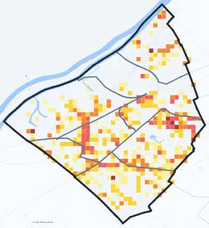Carte des commerces de Nanterre