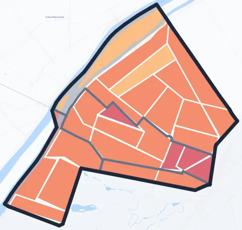 Carte de densité de population de Neuilly-sur-Seine