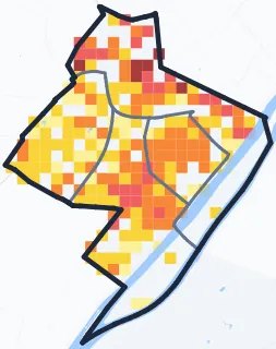 Carte des commerces de Puteaux