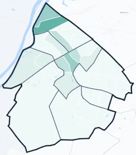 Carte de densité d'emplois salariés estimés de Rueil-Malmaison