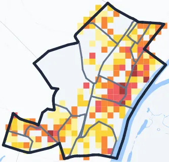 Carte des commerces de Suresnes