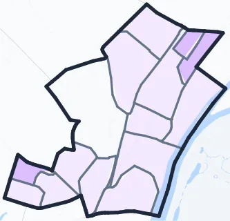 Carte de densité de population étudiante de Suresnes