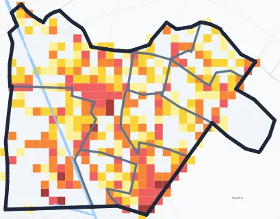 Carte des commerces de Aubervilliers