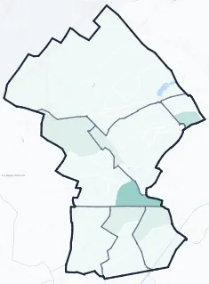 Carte de densité d'emplois salariés estimés de Aulnay-sous-Bois