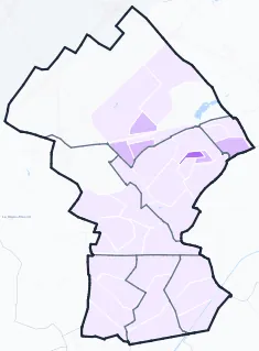 Carte de densité de population étudiante de Aulnay-sous-Bois
