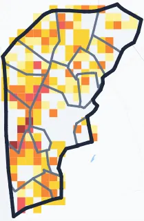 Carte des commerces de Bagnolet