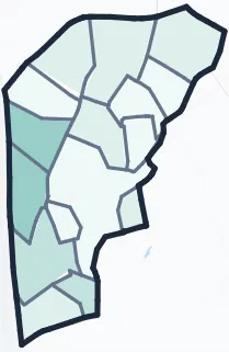 Carte de densité d'emplois salariés estimés de Bagnolet