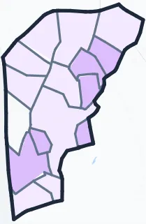 Carte de densité de population étudiante de Bagnolet