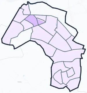 Carte de densité de population étudiante de Le Blanc-Mesnil