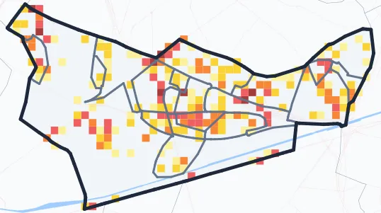 Carte des commerces de Bobigny