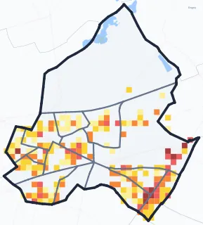 Carte des commerces de La Courneuve