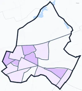 Carte de densité de population étudiante de La Courneuve