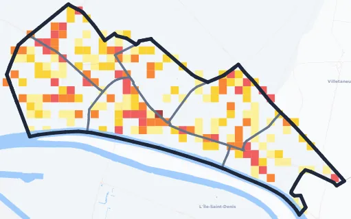 Carte des commerces de Épinay-sur-Seine