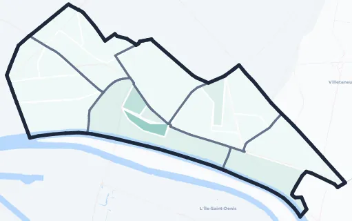 Carte de densité d'emplois salariés estimés de Épinay-sur-Seine