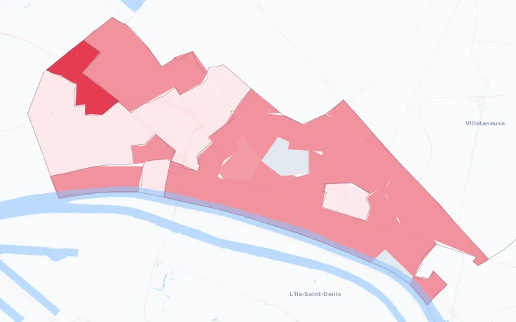 Carte de la valeur locative de référence de Épinay-sur-Seine