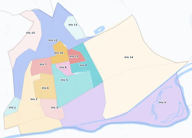 Carte des arrondissements et quartiers de Neuilly-sur-Marne