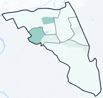 Carte de densité d'emplois salariés estimés de Noisy-le-Grand