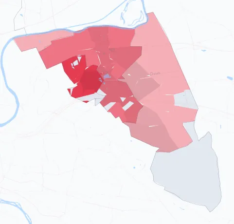 Carte de la valeur locative de référence de Noisy-le-Grand