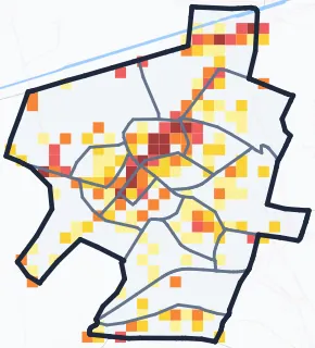 Carte des commerces de Noisy-le-Sec