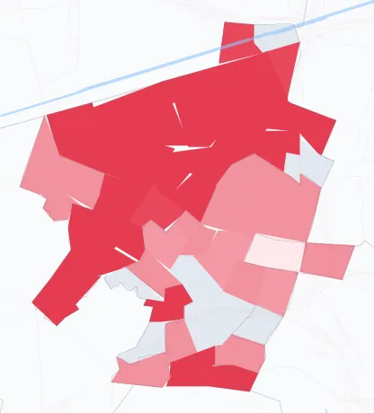 Carte de la valeur locative de référence de Noisy-le-Sec