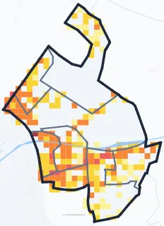 Carte des commerces de Pantin