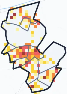Carte des commerces de Romainville