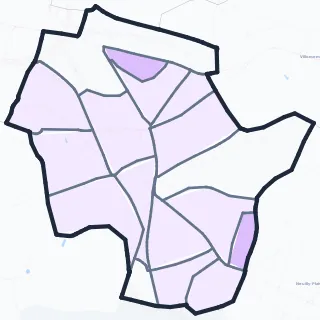 Carte de densité de population étudiante de Rosny-sous-Bois