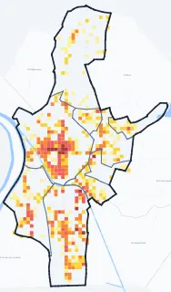 Carte des commerces de Saint-Denis