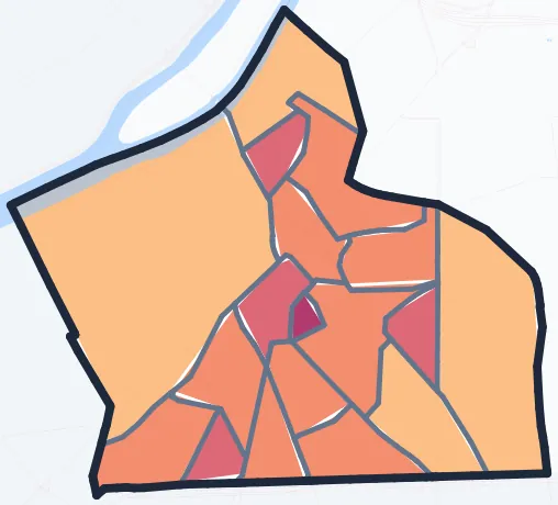 Carte de densité de population de Saint-Ouen-sur-Seine